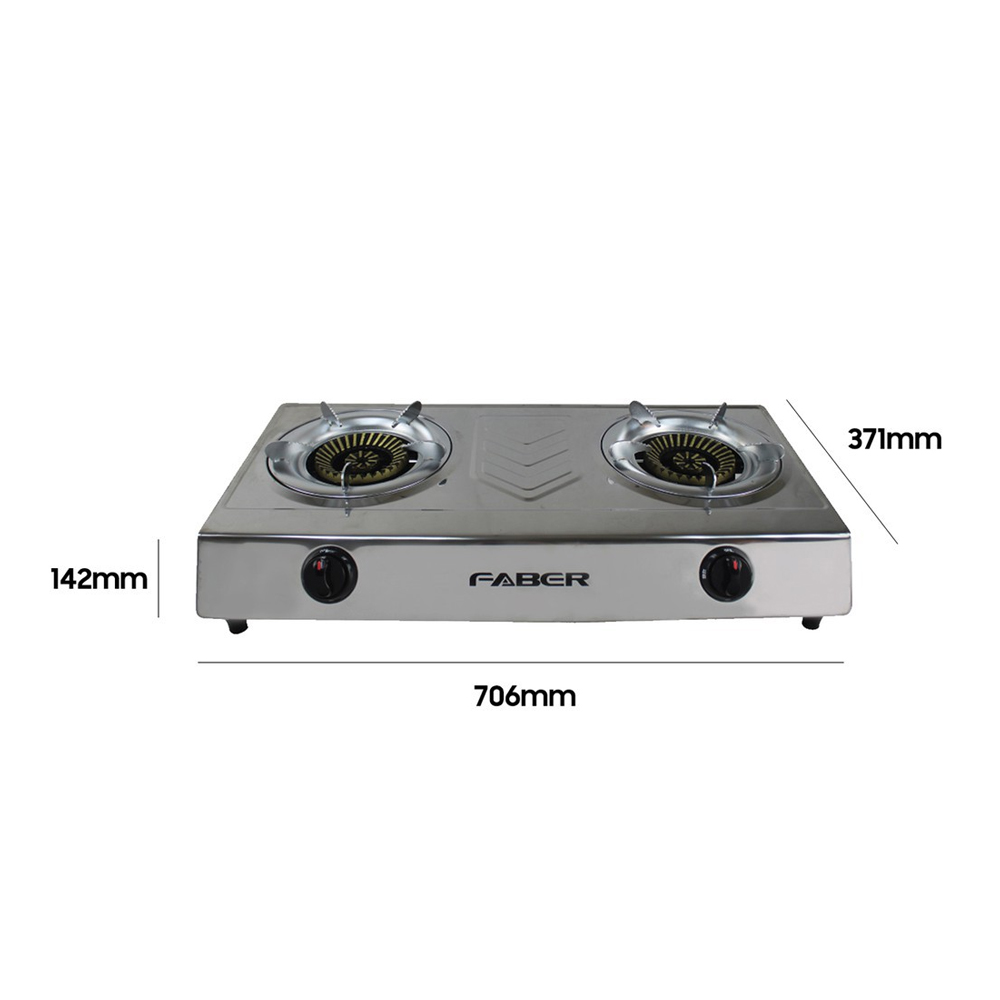 FABER GAS STOVE FS CASA 1212 2 BURNER 3.4KW